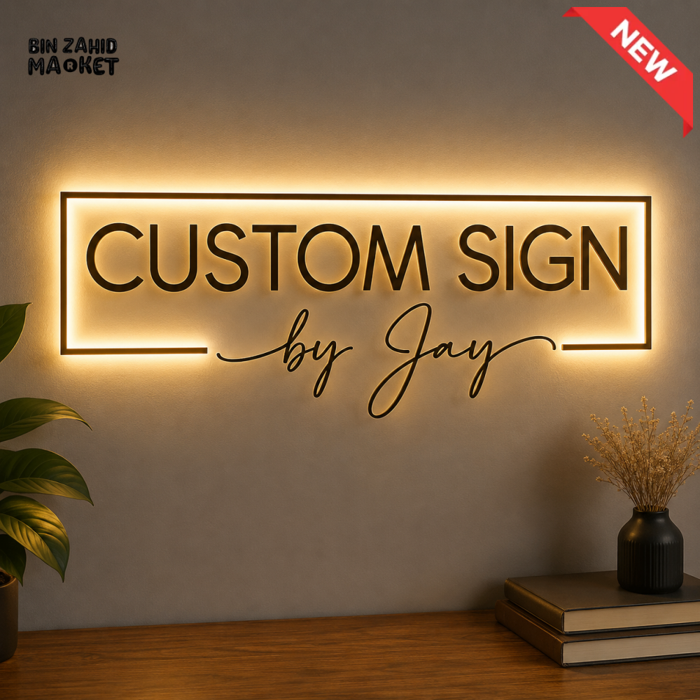 CUSTOM ROUND LED ACRYLIC BUSINESS LOGO SIGN