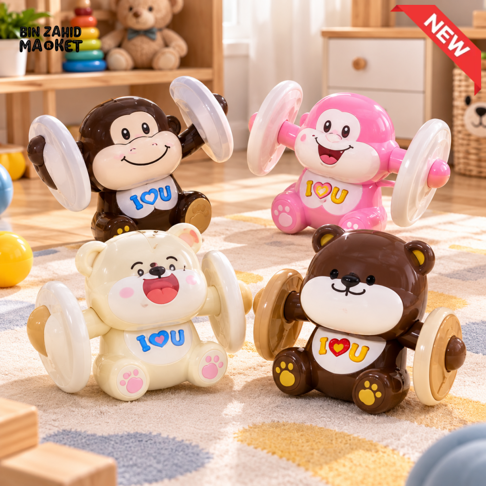 CUTE ANIMAL ROLLING WHEEL TOY - 4 PIECES SET - Baby Accessories