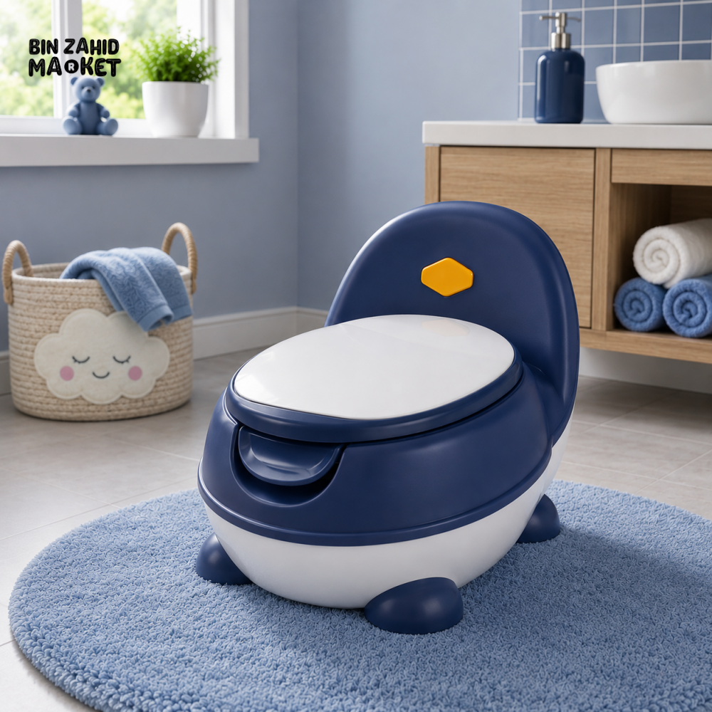 CUTE BABY POTTY TRAINING TOILET SEAT - NAVY BLUE