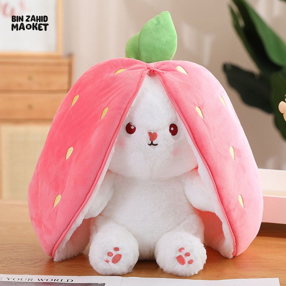 CUTE BUNNY PLUSH PILLOW Pink 35CM x Large