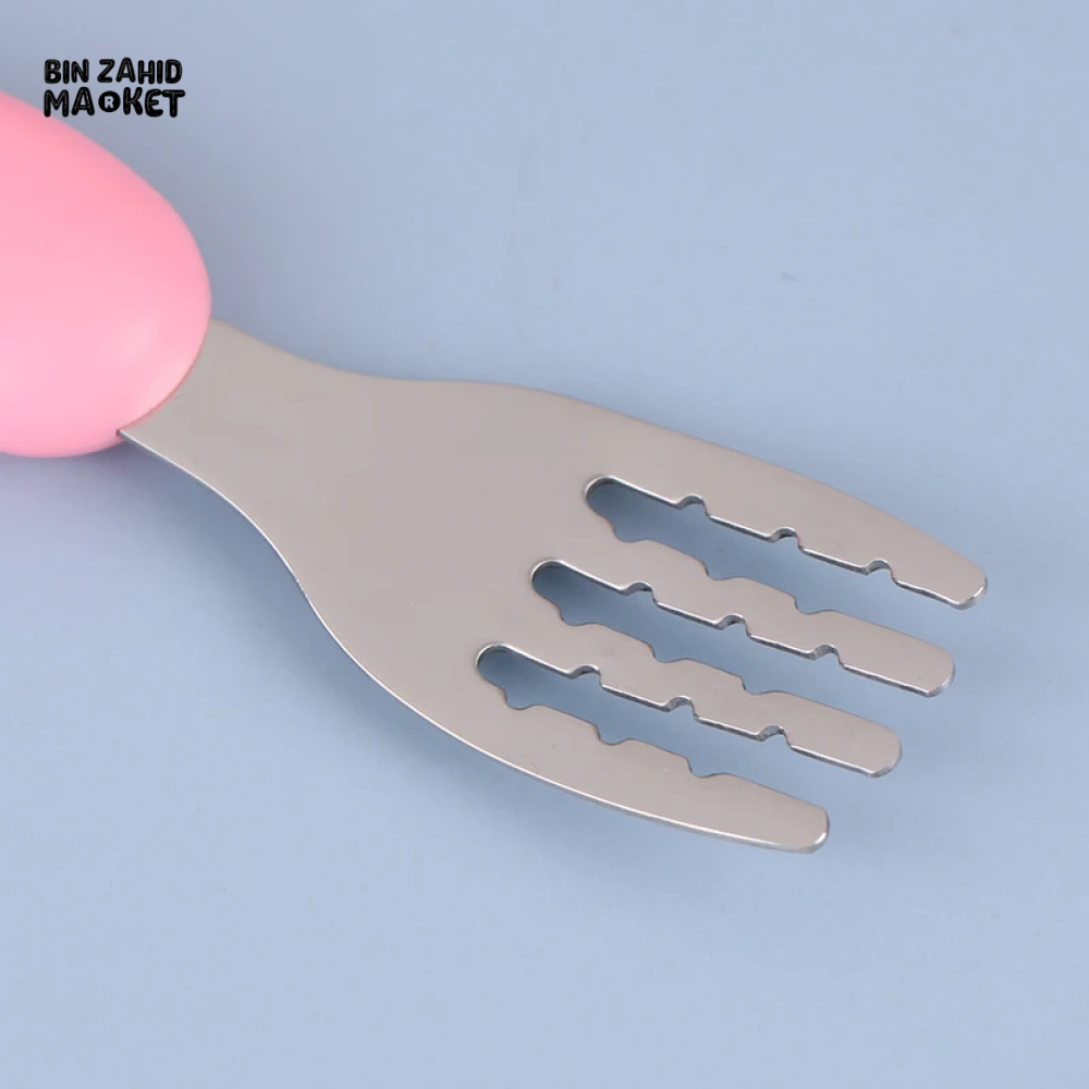 CUTE CARTOON ANIME SPOON FORK SET PORTABLE STAINLESS STEEL TABLEWARE