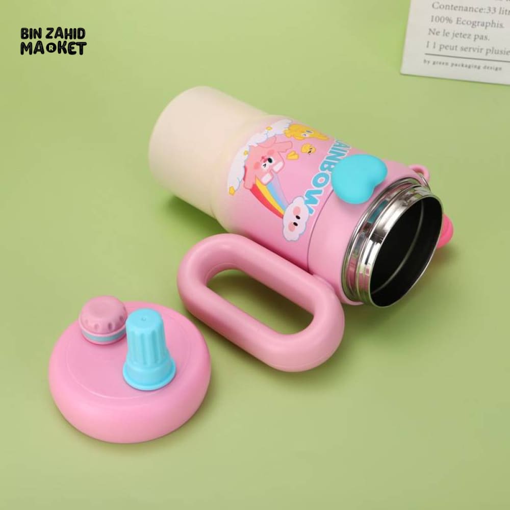 CUTE KAWAII INSULATED TUMBLER SIPPER 800ML WITH HANDLE & STRAW LEAKPROOF & STAINLESS STEEL