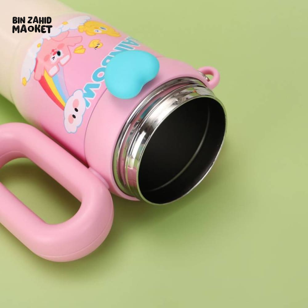 CUTE KAWAII INSULATED TUMBLER SIPPER 800ML WITH HANDLE & STRAW LEAKPROOF & STAINLESS STEEL