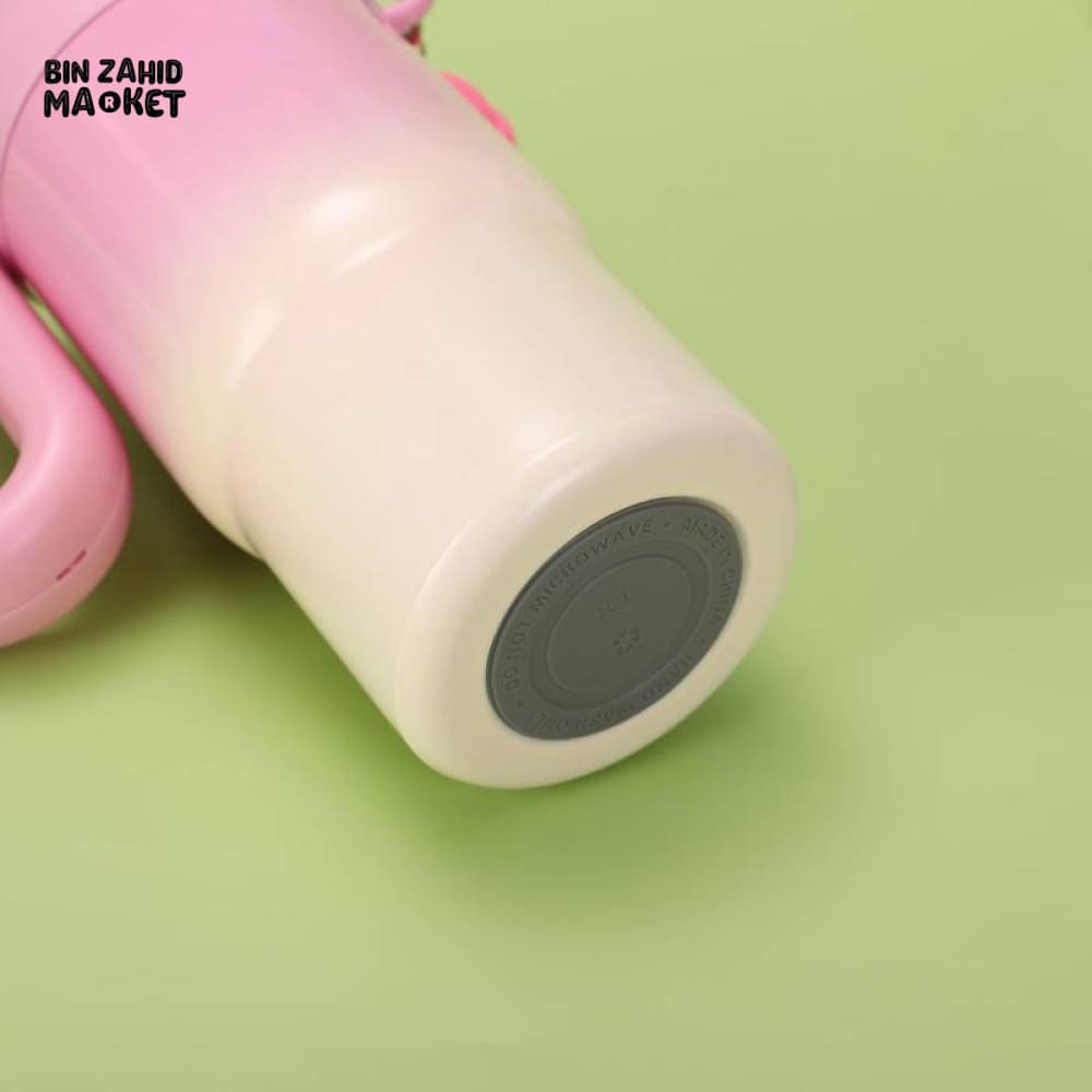 CUTE KAWAII INSULATED TUMBLER SIPPER 800ML WITH HANDLE & STRAW LEAKPROOF & STAINLESS STEEL