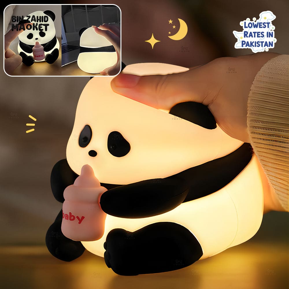 CUTE SILICONE LED NIGHT LIGHT USB RECHARGEABLE TOUCH CONTROL - FEEDING PANDA