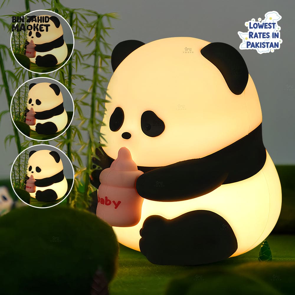 CUTE SILICONE LED NIGHT LIGHT USB RECHARGEABLE TOUCH CONTROL - FEEDING PANDA