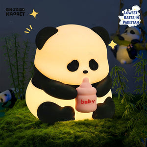 CUTE SILICONE LED NIGHT LIGHT USB RECHARGEABLE TOUCH CONTROL - FEEDING PANDA