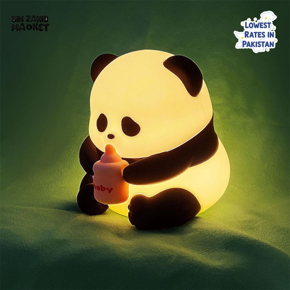CUTE SILICONE LED NIGHT LIGHT USB RECHARGEABLE TOUCH CONTROL - FEEDING PANDA