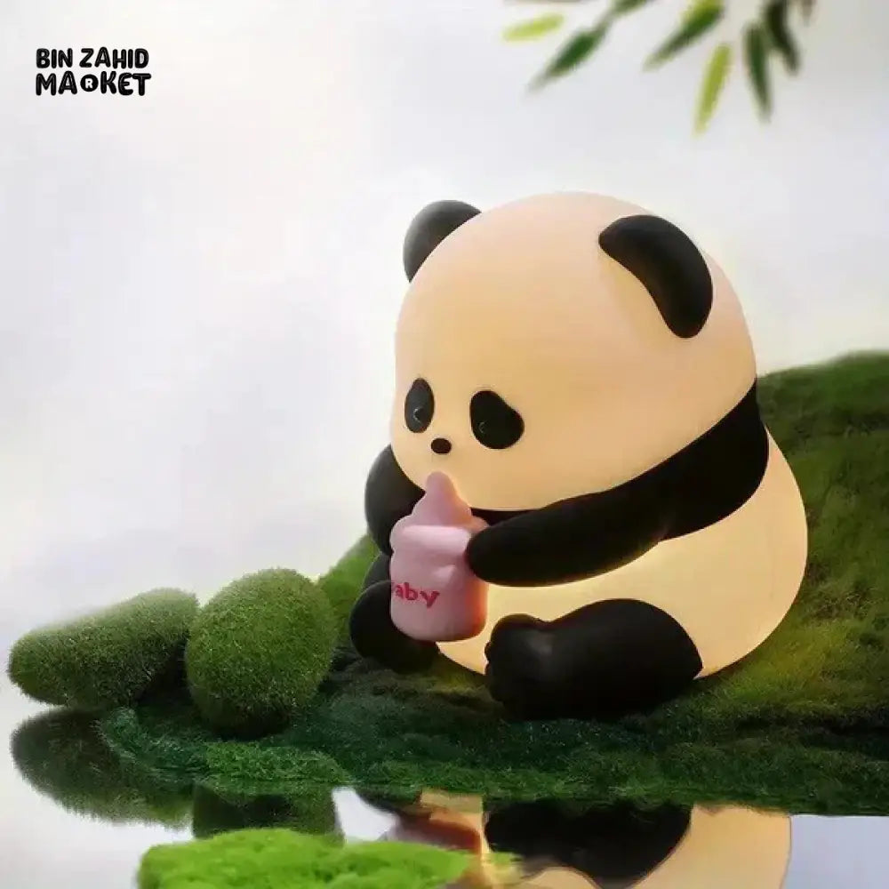 CUTE SILICONE LED NIGHT LIGHT USB RECHARGEABLE TOUCH CONTROL - FEEDING PANDA