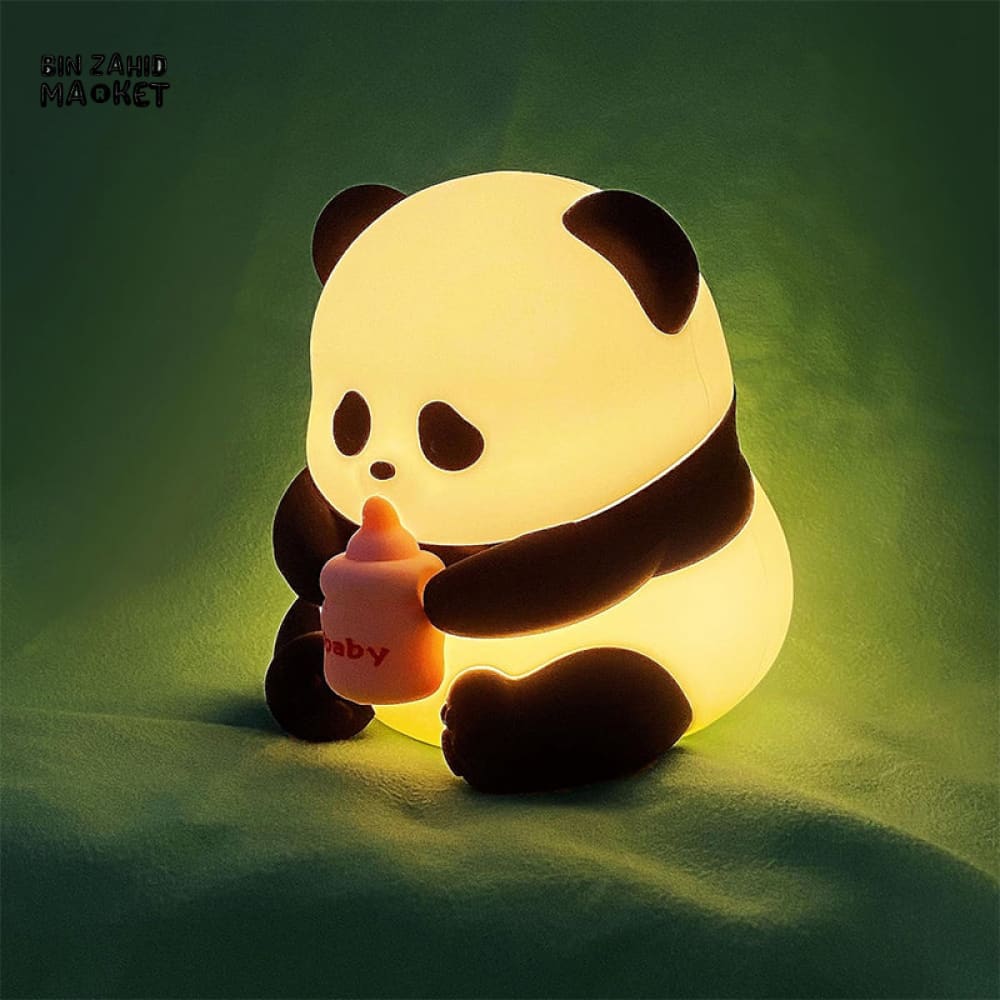 CUTE SILICONE LED NIGHT LIGHT USB RECHARGEABLE TOUCH CONTROL - FEEDING PANDA