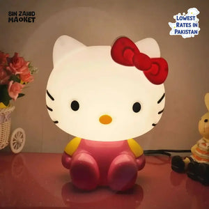 CUTE SILICONE LED NIGHT LIGHT USB RECHARGEABLE TOUCH CONTROL - HELLO KITTY