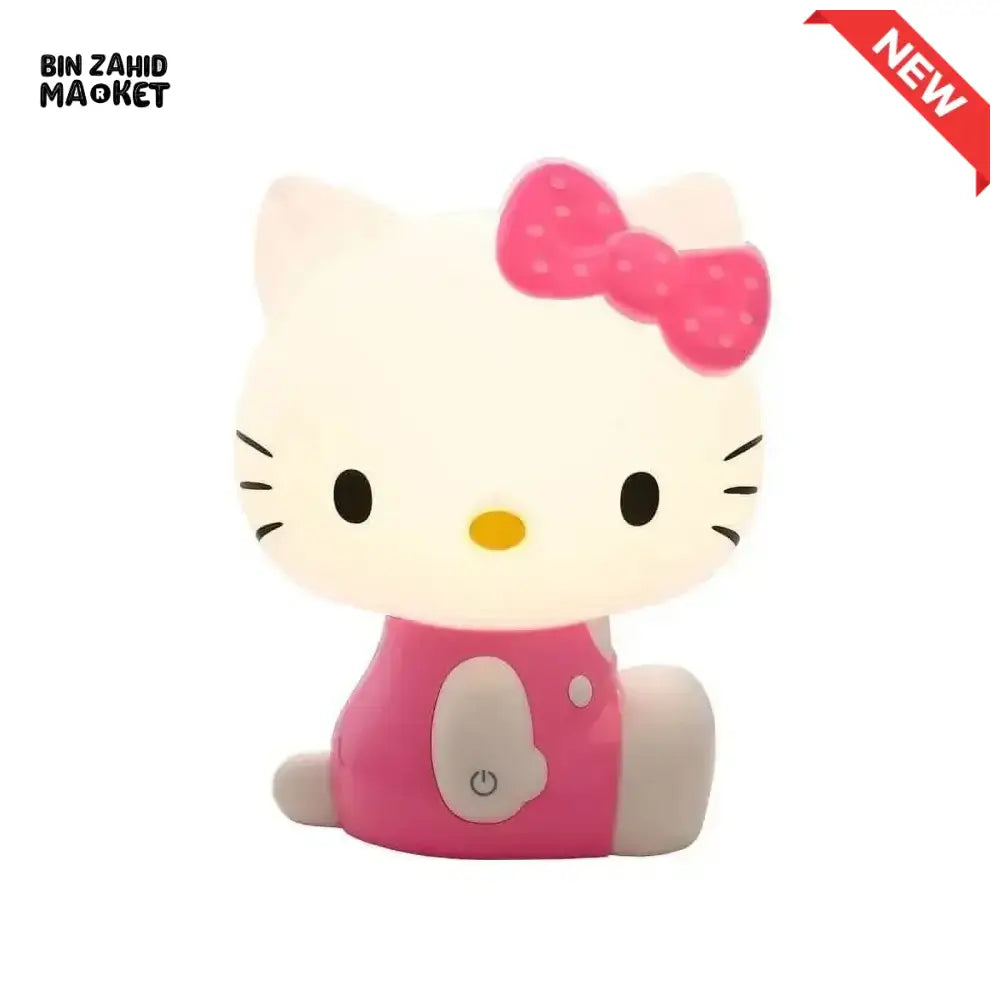 CUTE SILICONE LED NIGHT LIGHT USB RECHARGEABLE TOUCH CONTROL - HELLO KITTY