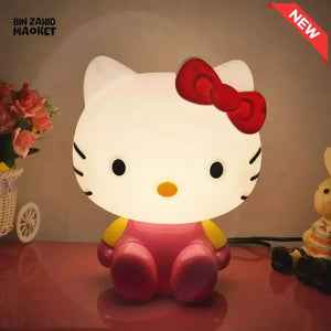 CUTE SILICONE LED NIGHT LIGHT USB RECHARGEABLE TOUCH CONTROL - HELLO KITTY