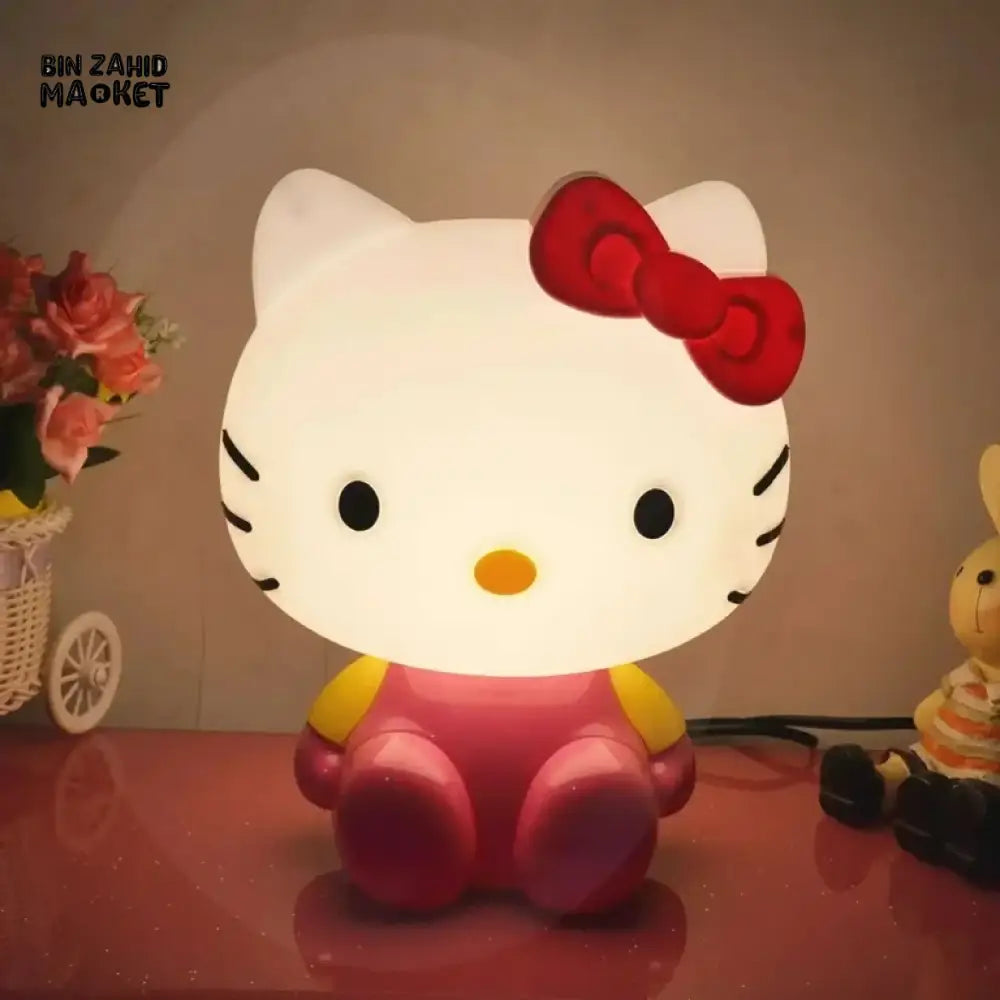 CUTE SILICONE LED NIGHT LIGHT USB RECHARGEABLE TOUCH CONTROL - HELLO KITTY