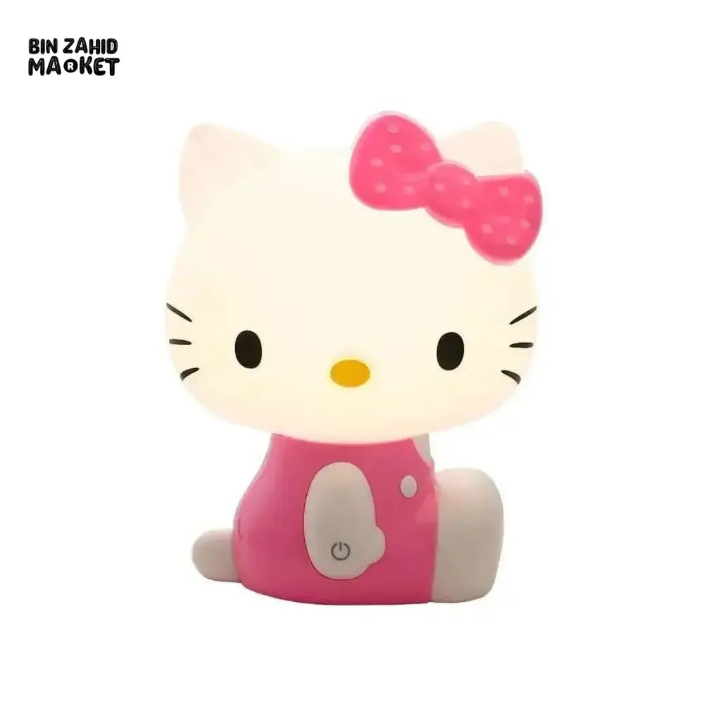 CUTE SILICONE LED NIGHT LIGHT USB RECHARGEABLE TOUCH CONTROL - HELLO KITTY