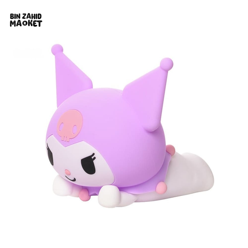 CUTE SILICONE LED NIGHT LIGHT USB RECHARGEABLE TOUCH CONTROL - KUROMI RECLINING