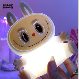 CUTE SILICONE LED NIGHT LIGHT USB RECHARGEABLE TOUCH CONTROL - LABUBU