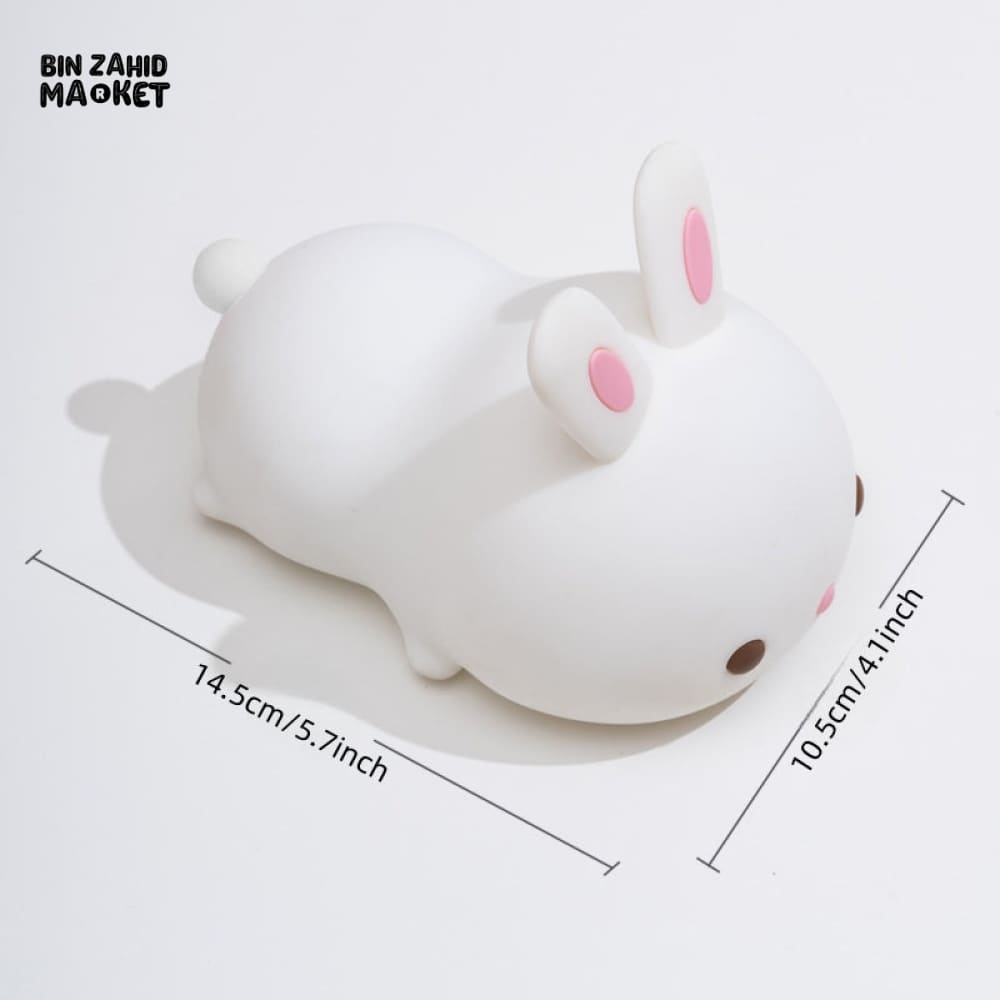 CUTE SILICONE LED NIGHT LIGHT USB RECHARGEABLE TOUCH CONTROL - LOVELY BUNNY