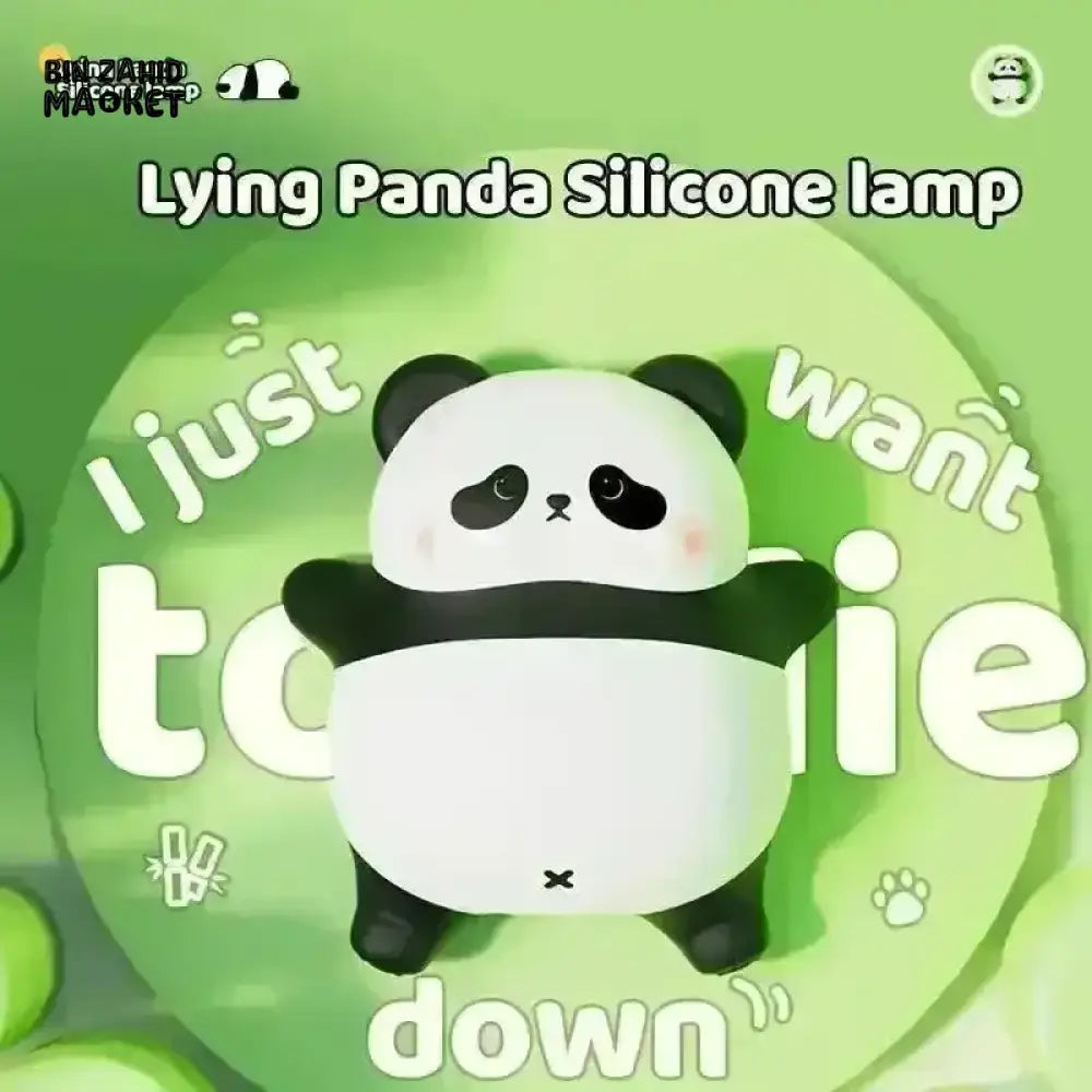 CUTE SILICONE LED NIGHT LIGHT USB RECHARGEABLE TOUCH CONTROL - LYING PANDA