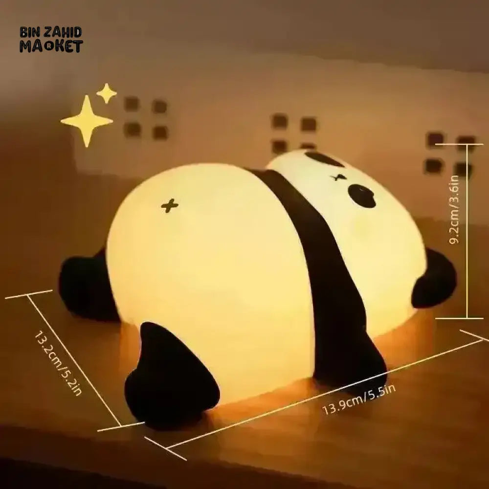 CUTE SILICONE LED NIGHT LIGHT USB RECHARGEABLE TOUCH CONTROL - LYING PANDA