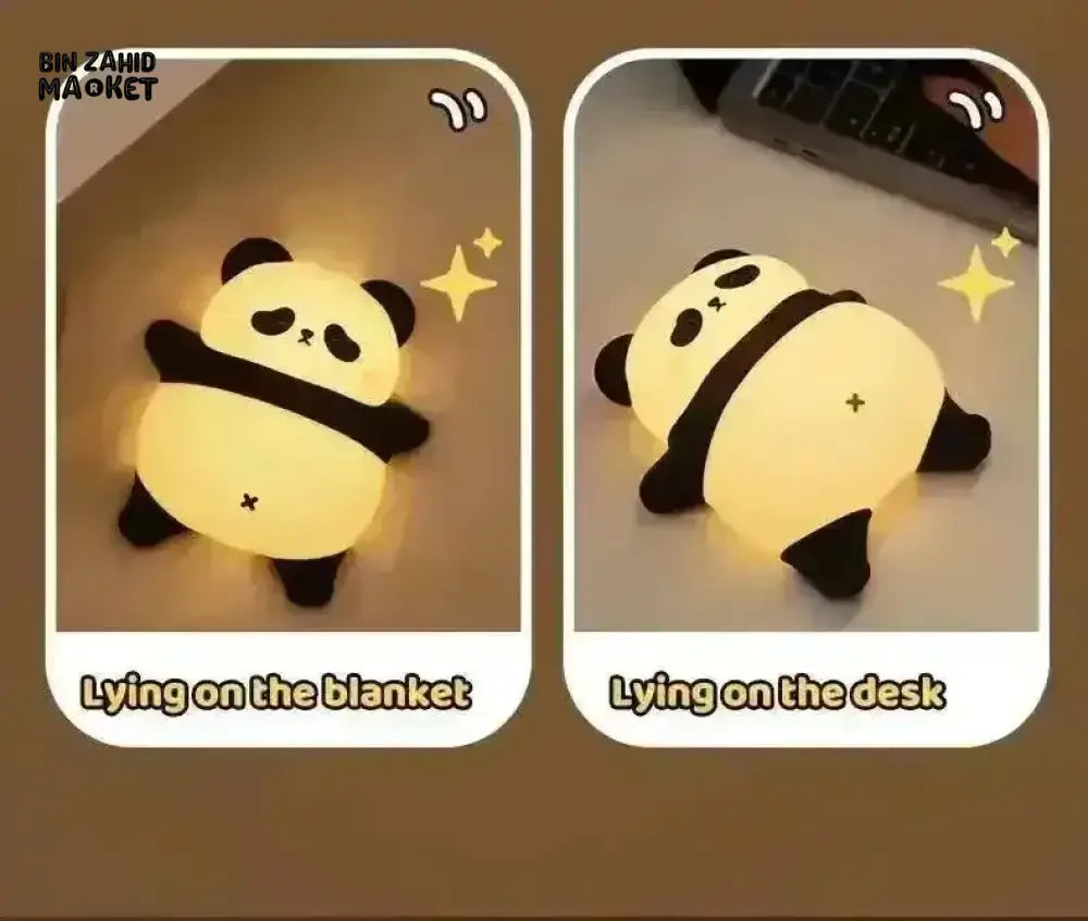 CUTE SILICONE LED NIGHT LIGHT USB RECHARGEABLE TOUCH CONTROL - LYING PANDA
