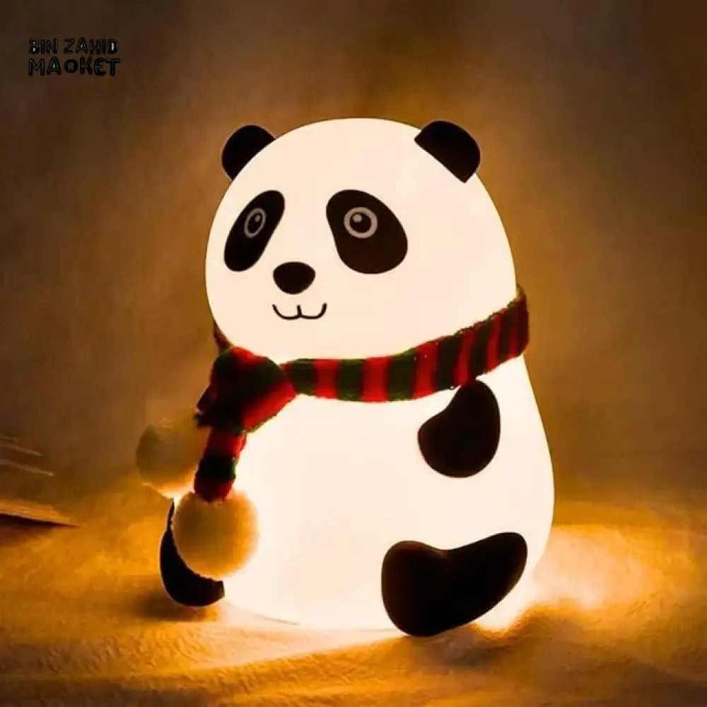 CUTE SILICONE LED NIGHT LIGHT USB RECHARGEABLE TOUCH CONTROL - MUFLER PANDA