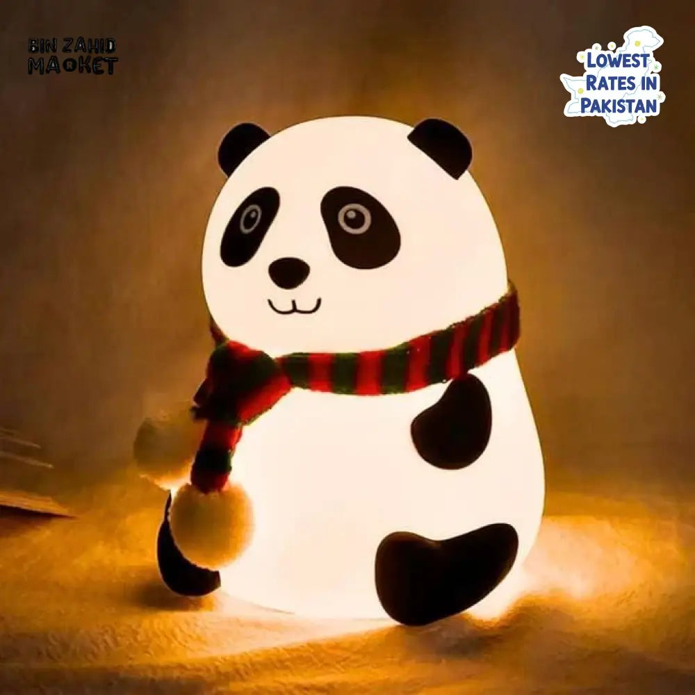 CUTE SILICONE LED NIGHT LIGHT USB RECHARGEABLE TOUCH CONTROL - MUFLER PANDA