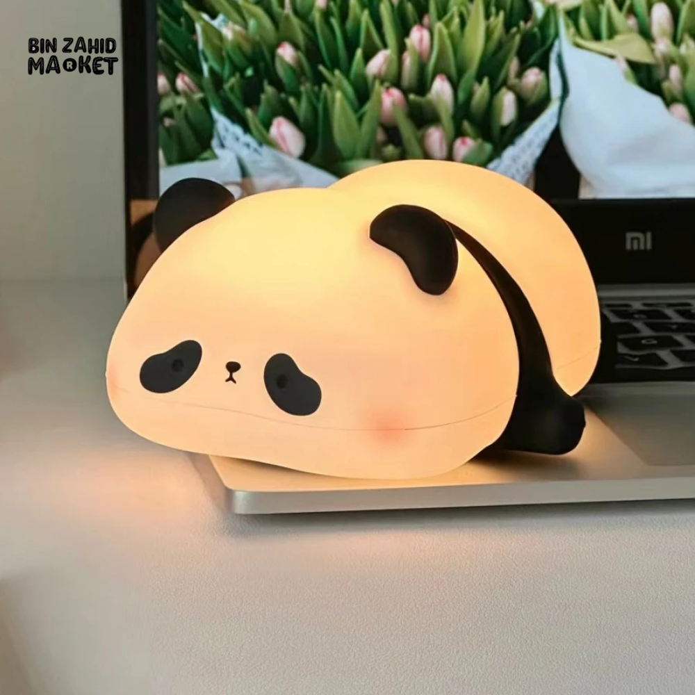 CUTE SILICONE LED NIGHT LIGHT USB RECHARGEABLE TOUCH CONTROL - PANDA