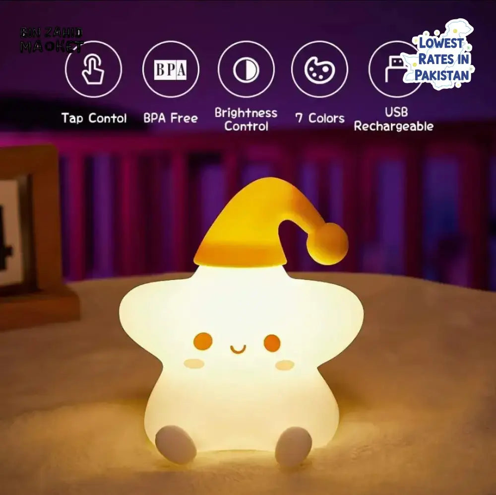 CUTE SILICONE LED NIGHT LIGHT USB RECHARGEABLE TOUCH CONTROL - PAT