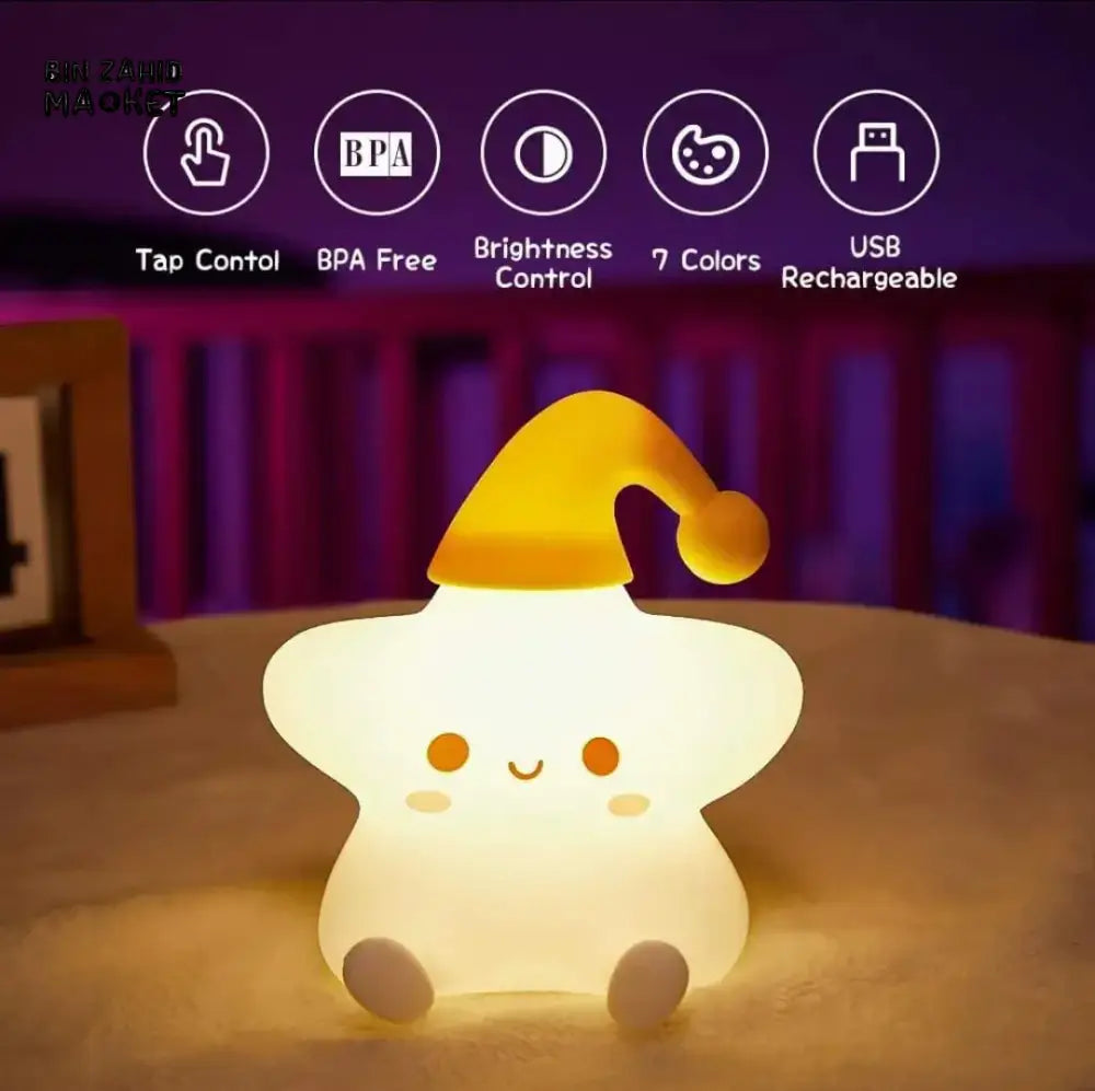 CUTE SILICONE LED NIGHT LIGHT USB RECHARGEABLE TOUCH CONTROL - PAT