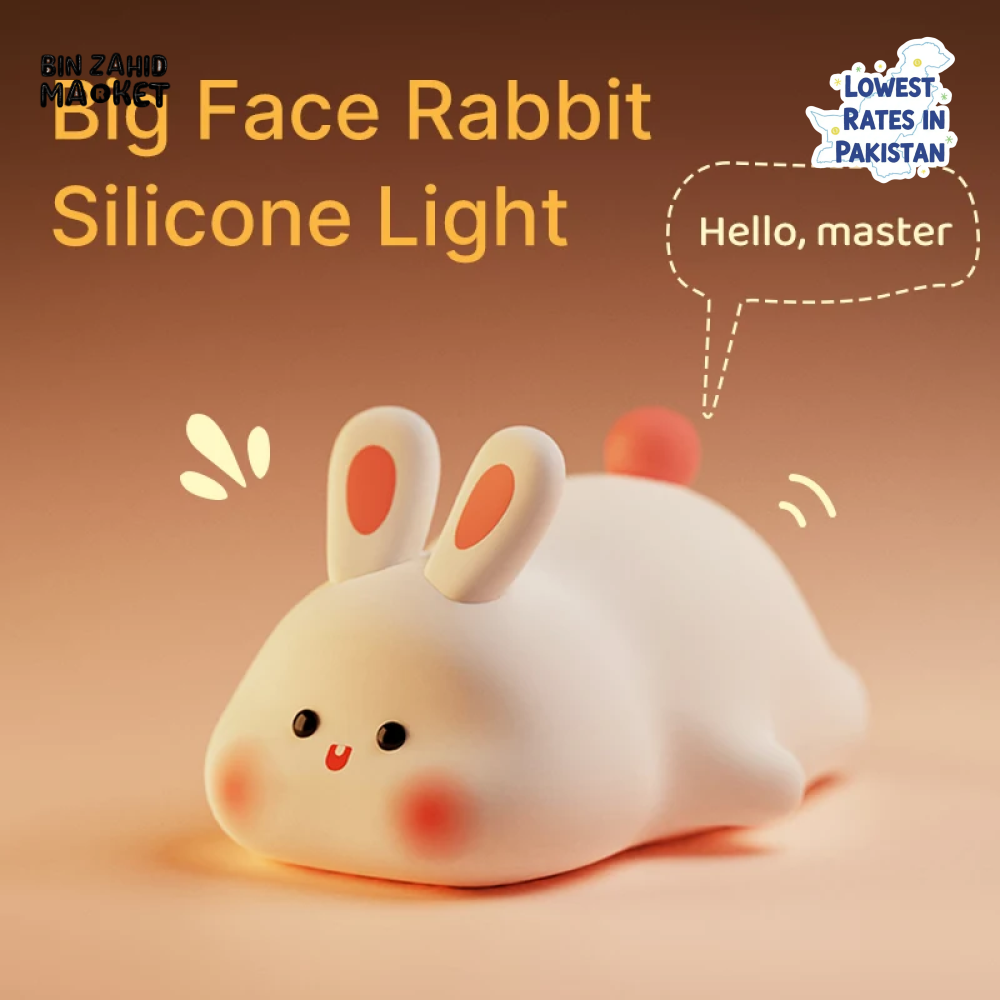CUTE SILICONE LED NIGHT LIGHT USB RECHARGEABLE TOUCH CONTROL - RABBIT