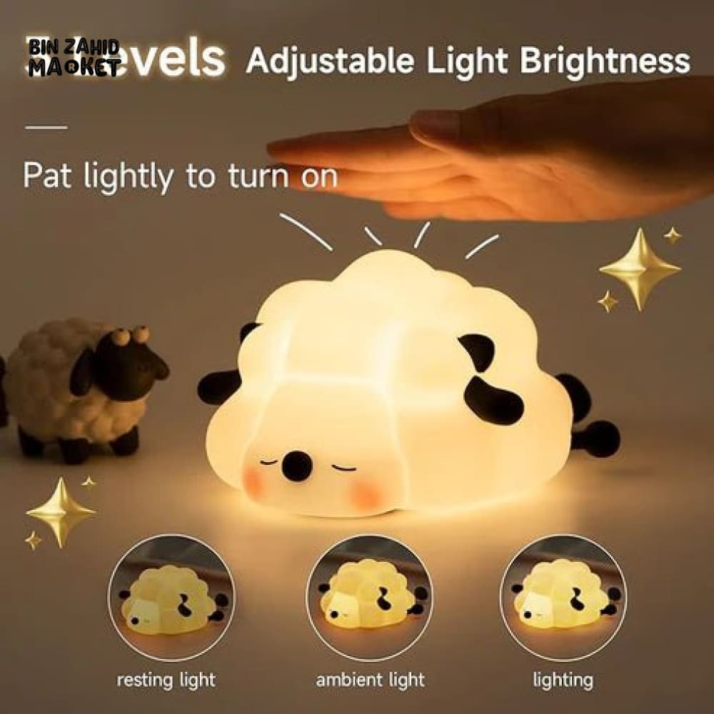 Sheep Silicone Night Light – Multicolour Bedside Lamp for Kids