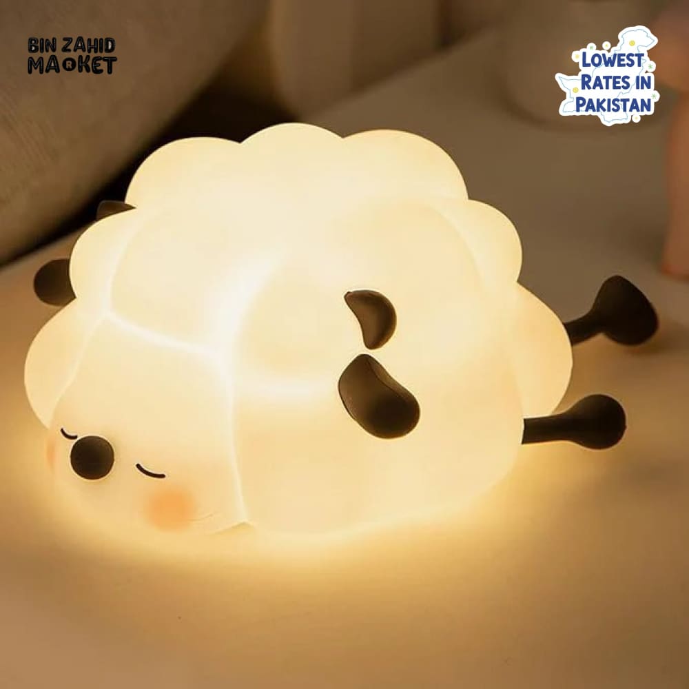 Sheep Silicone Night Light – Multicolour Bedside Lamp for Kids