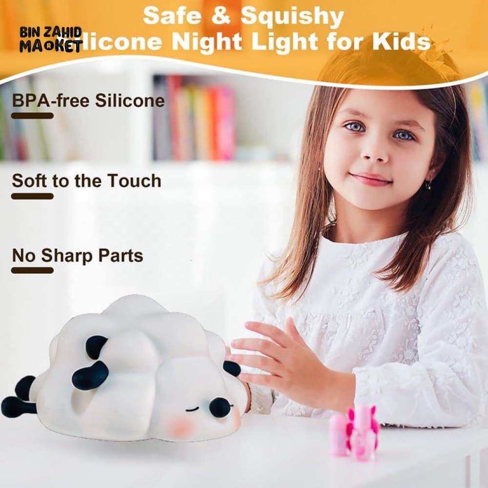 Sheep Silicone Night Light – Multicolour Bedside Lamp for Kids