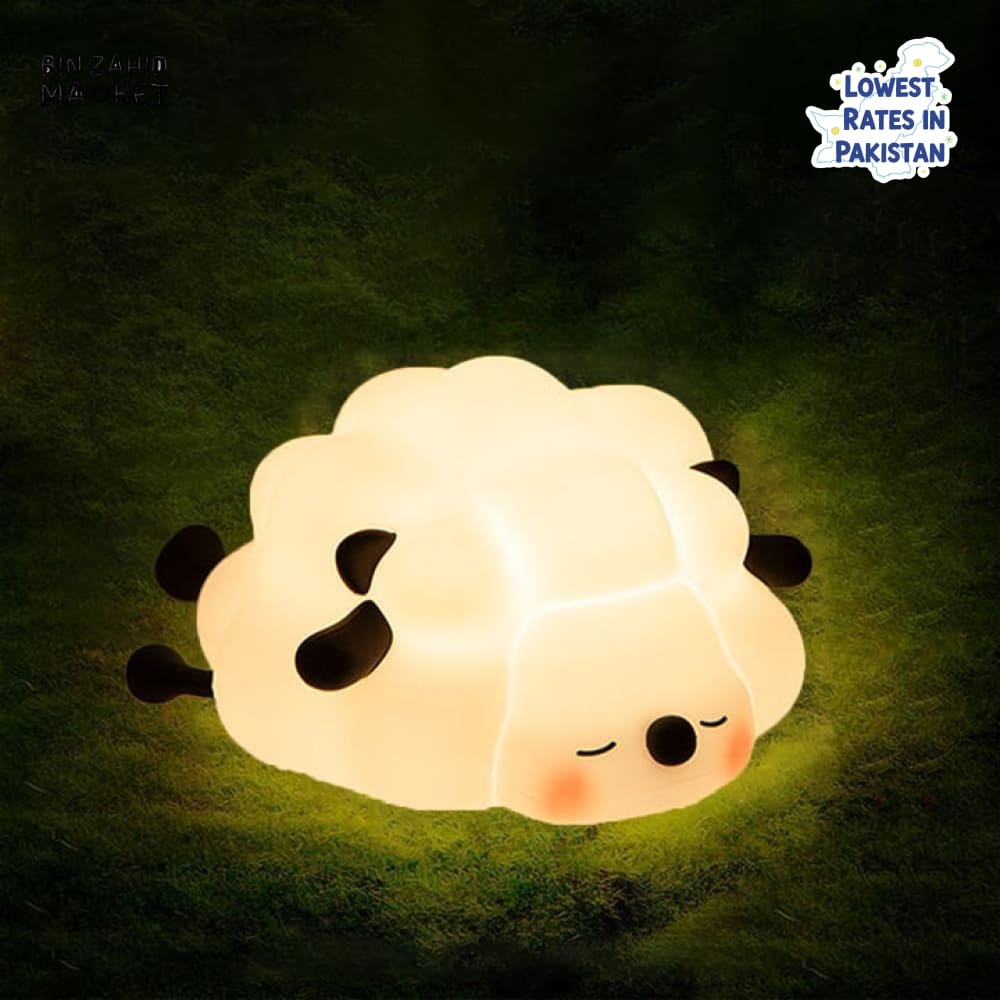 Sheep Silicone Night Light – Multicolour Bedside Lamp for Kids