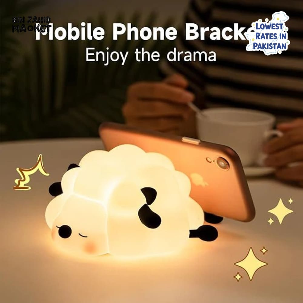 Sheep Silicone Night Light – Multicolour Bedside Lamp for Kids