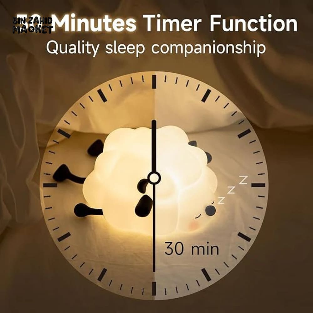 Sheep Silicone Night Light – Multicolour Bedside Lamp for Kids