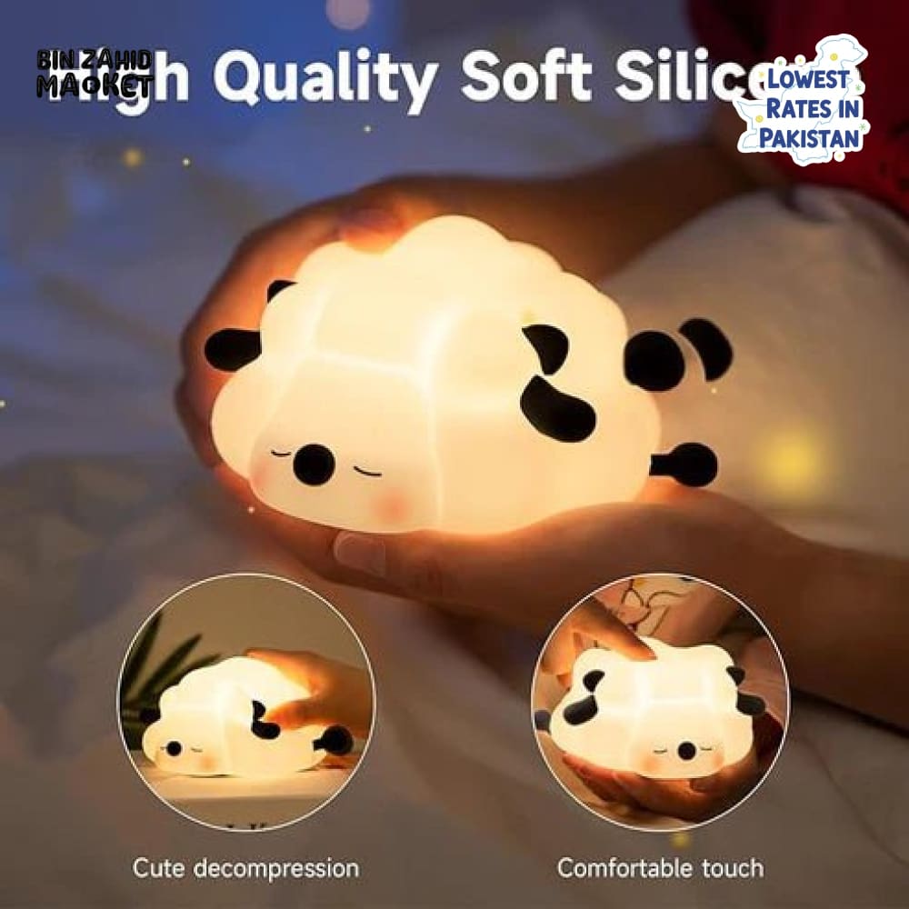 Sheep Silicone Night Light – Multicolour Bedside Lamp for Kids