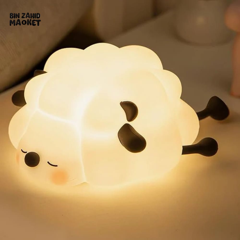 Sheep Silicone Night Light – Multicolour Bedside Lamp for Kids