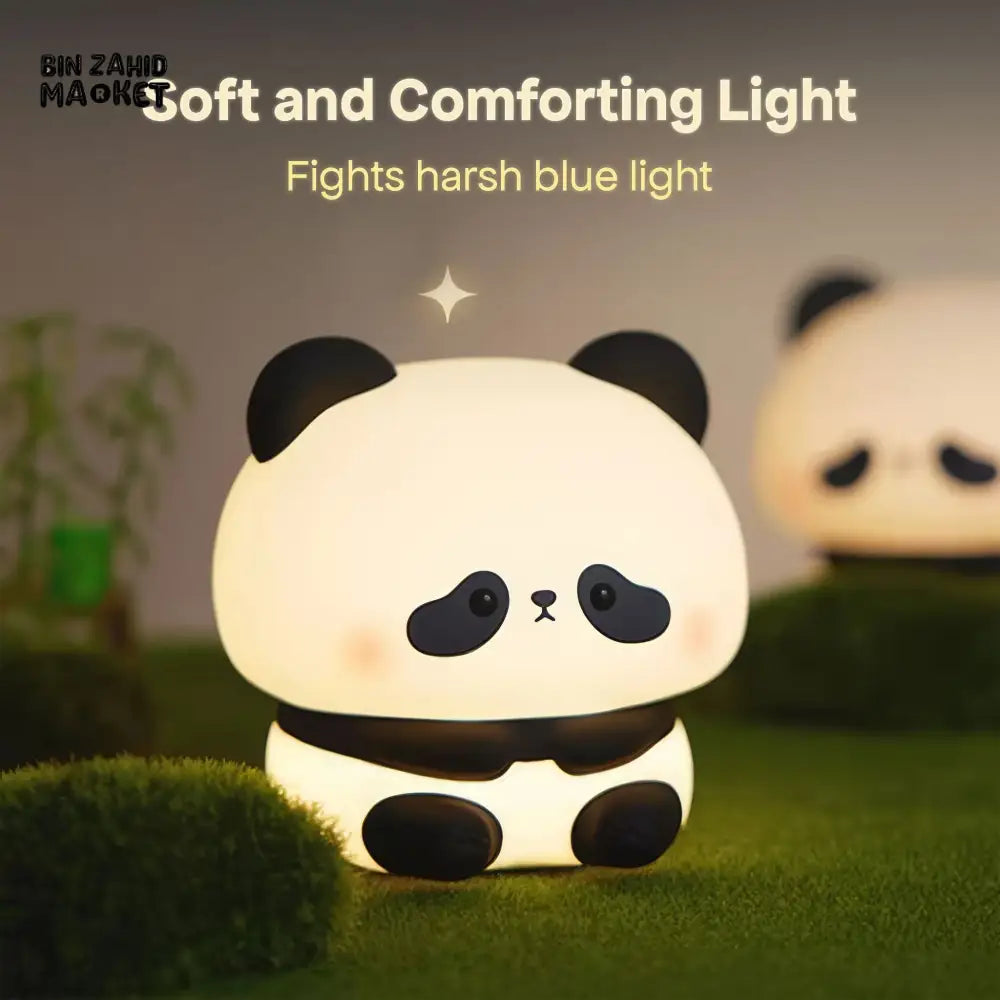 CUTE SILICONE LED NIGHT LIGHT USB RECHARGEABLE TOUCH CONTROL - SITTING PANDA