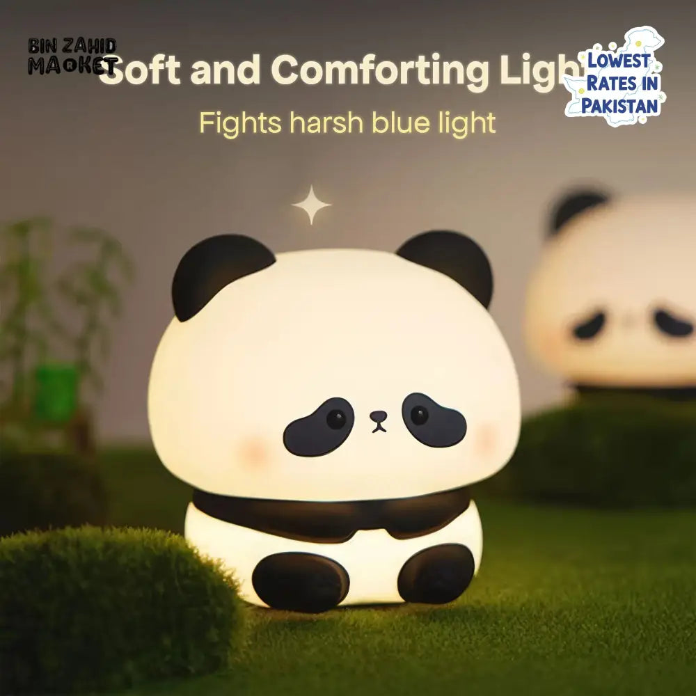 CUTE SILICONE LED NIGHT LIGHT USB RECHARGEABLE TOUCH CONTROL - SITTING PANDA