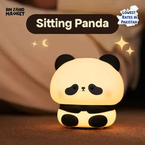 CUTE SILICONE LED NIGHT LIGHT USB RECHARGEABLE TOUCH CONTROL - SITTING PANDA