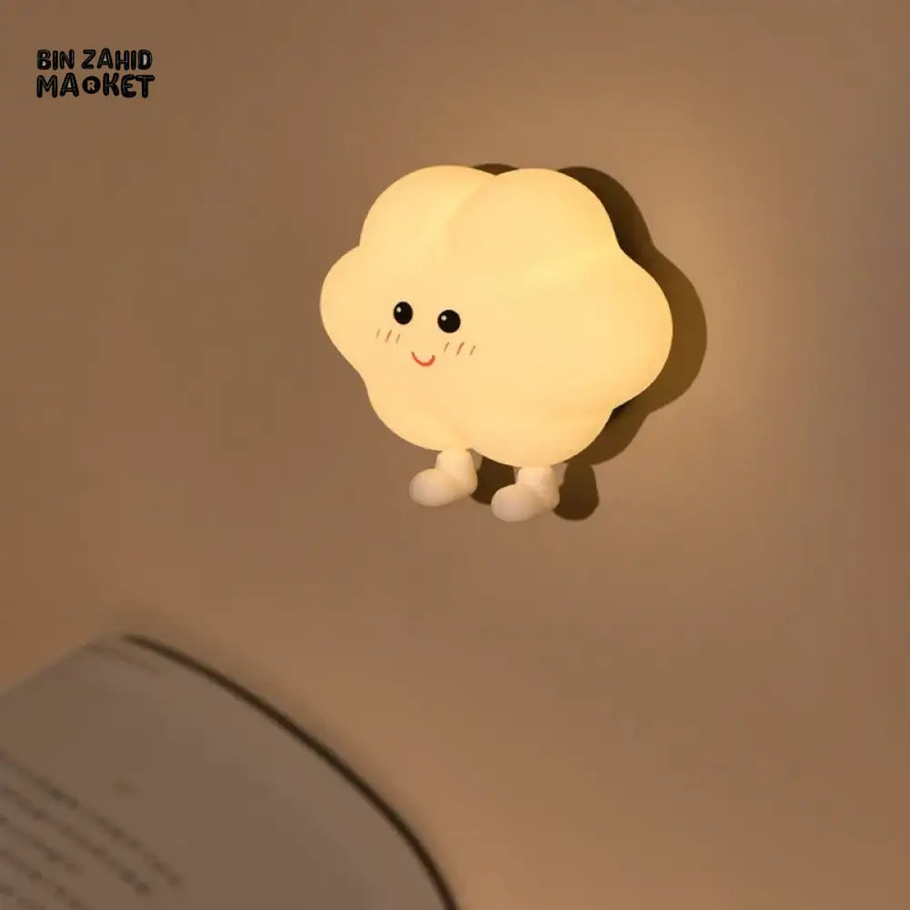 CUTE SILICONE CARTOON NIGHT LIGHT RECHARGEABLE DIMMING LAMP FOR KIDS ROOM - CLOUDY