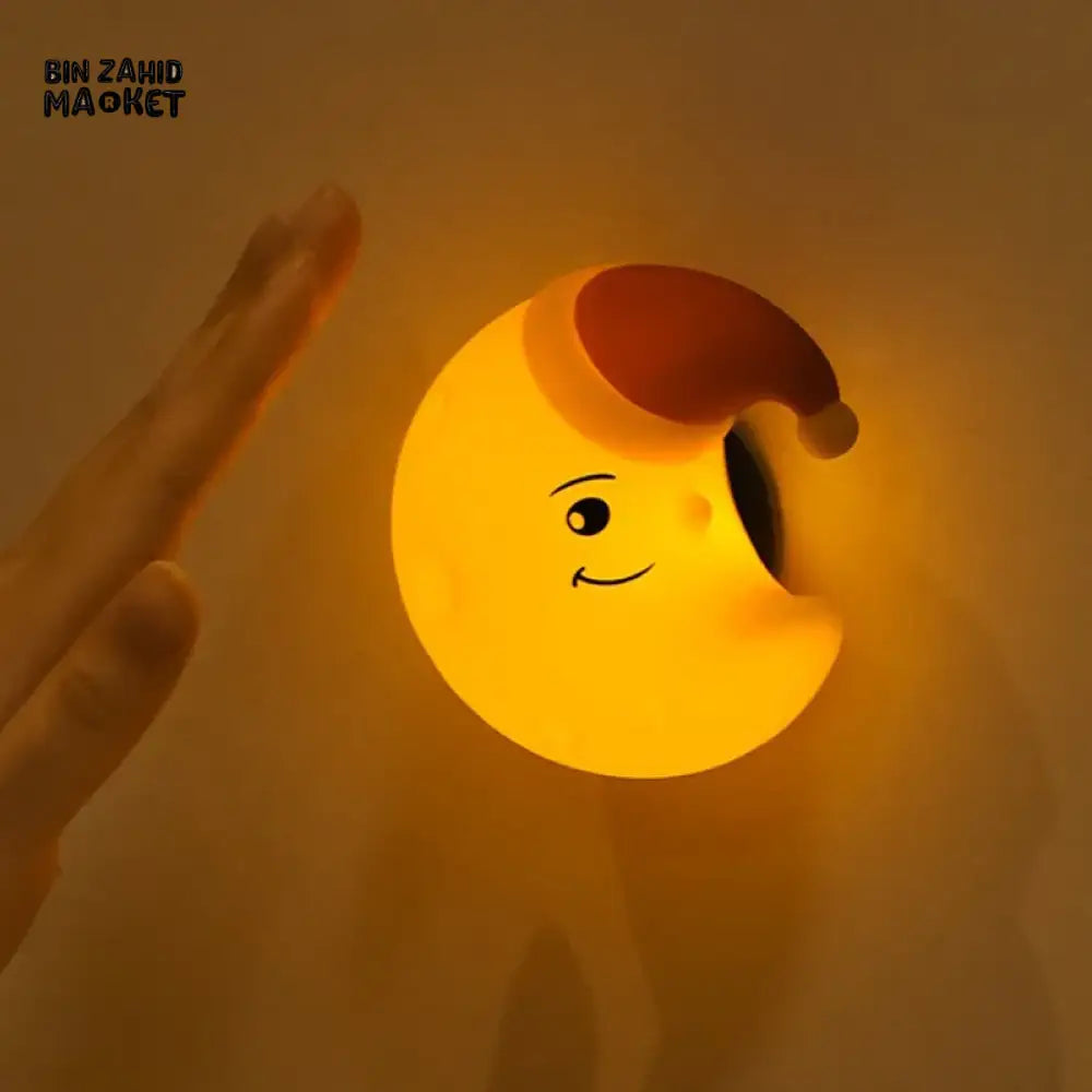 CUTE SILICONE CARTOON NIGHT LIGHT RECHARGEABLE DIMMING LAMP FOR KIDS ROOM - STAR