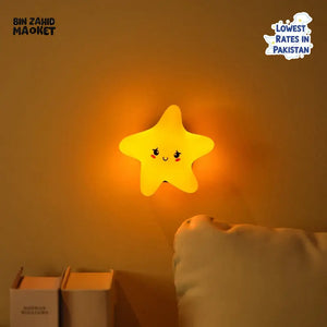 CUTE SILICONE CARTOON NIGHT LIGHT RECHARGEABLE DIMMING LAMP FOR KIDS ROOM - STAR