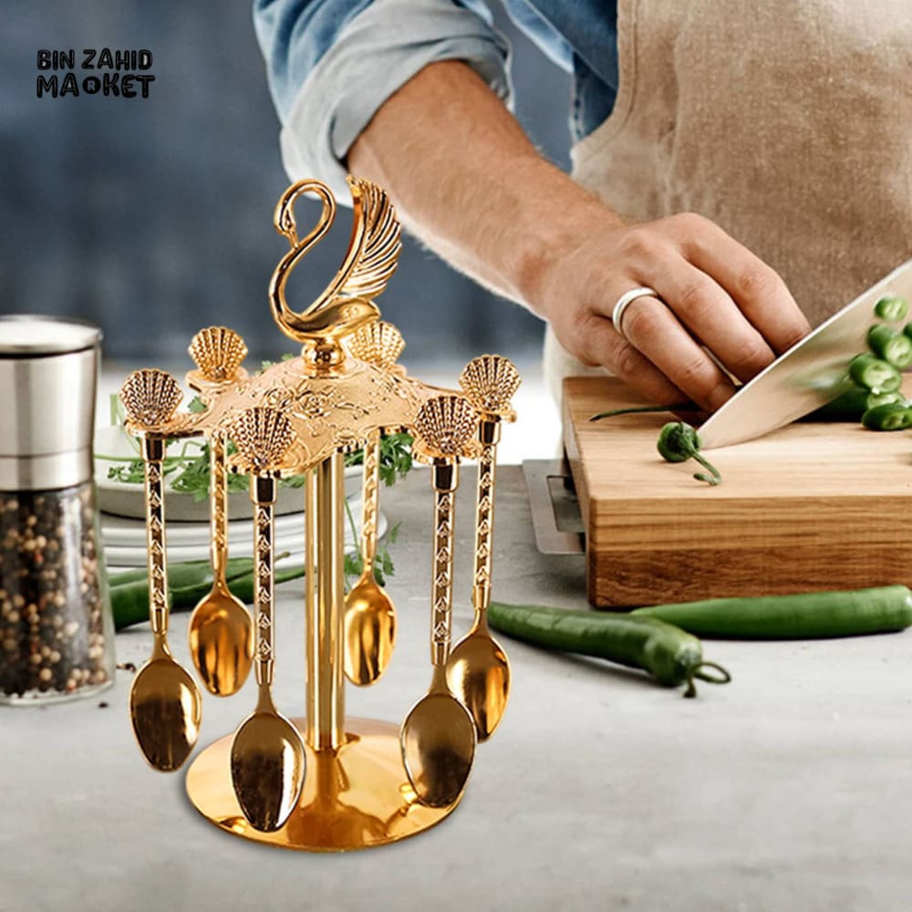 CUTE SWAN DESSERT TABLEWARE KITCHEN CUTLERY SET