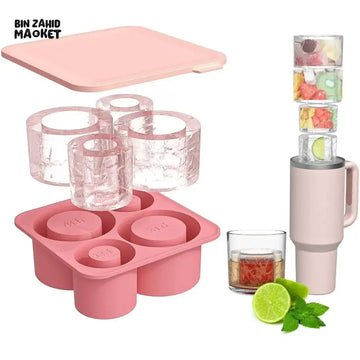 CYLINDER ICE CUBE TRAY MOLD FOR STANLEY CUP – SILICONE ICE MAKER WITH LID FOR 20OZ 30OZ 40OZ