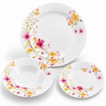 Danny Home 24-Piece Colourful Floral Dinner Set