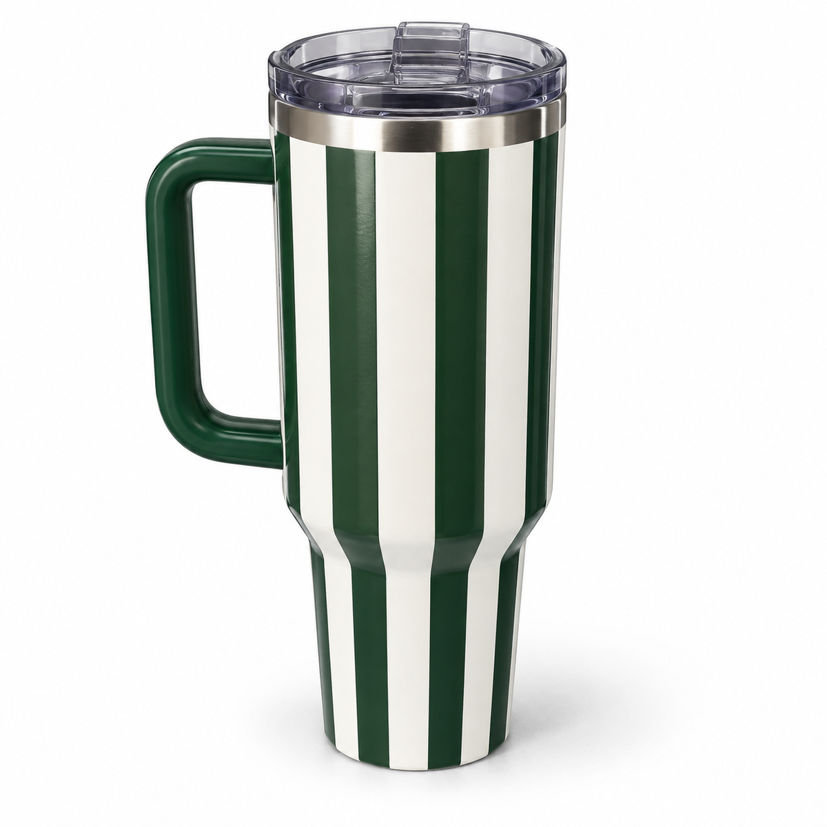 Green Striped Handle Tumbler