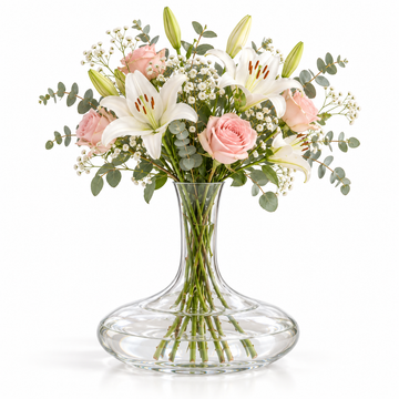 Clear Glass Flower Vase
